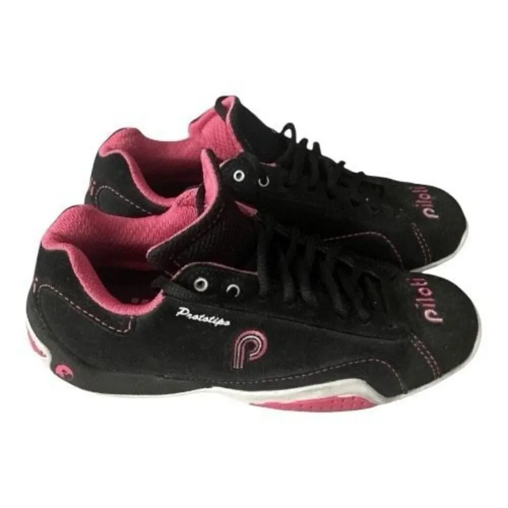 Piloti Prototipo Driving Racing Sneakers Black Suede Leather Shoes Women Size 4